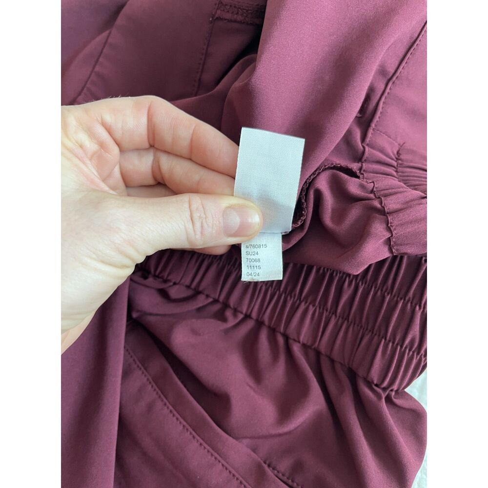 Lou & Grey Wanderweave Straight Leg Ankle Pant Medium Burgundy Travel Stretch - Picture 11 of 11